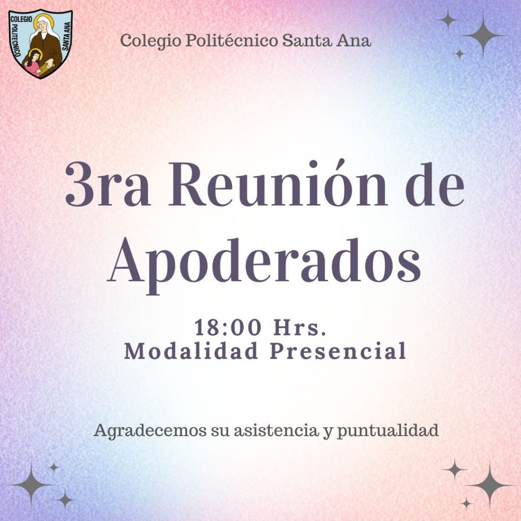 3ra Reunión de Apoderados