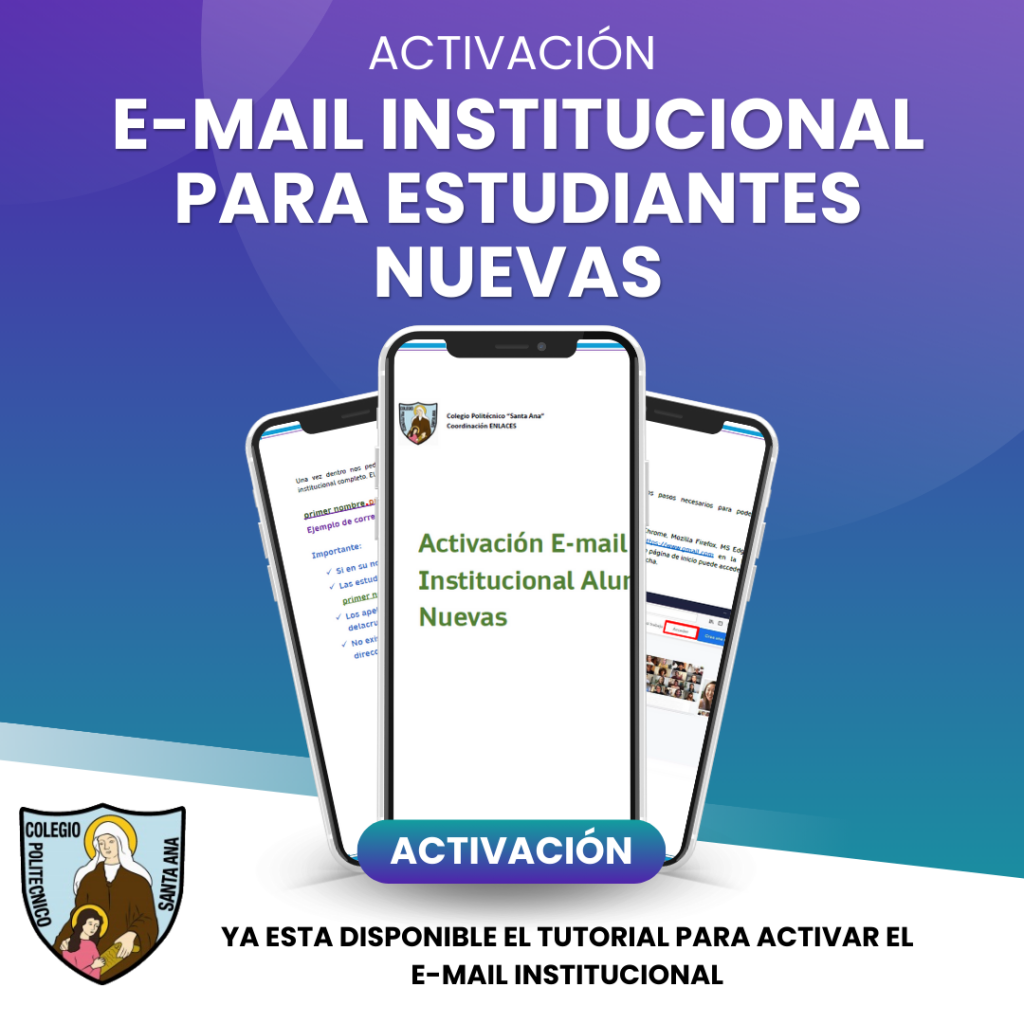 Tutorial de activación E-mail para estudiantes nuevas 2024