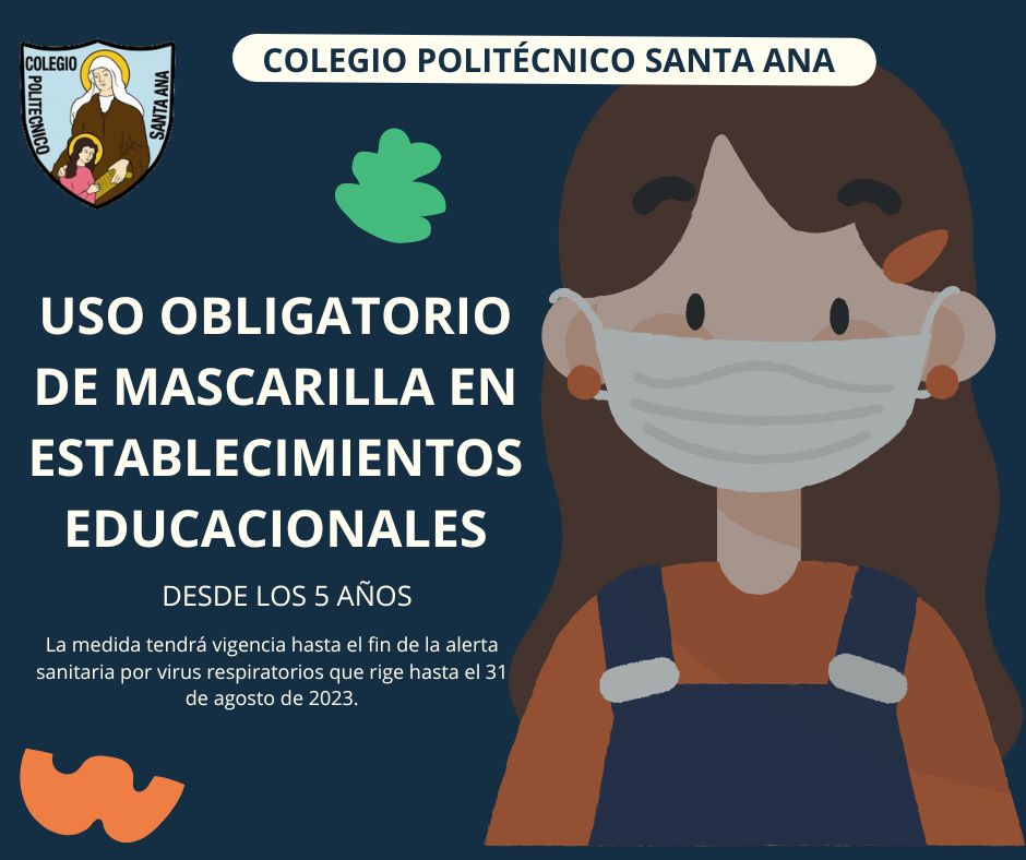 Uso obligatorio de mascarilla en Establecimientos Educacionales