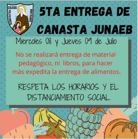 5ta Entrega Canasta JUNAEB