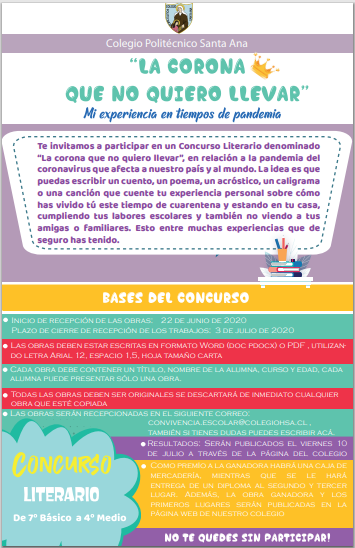 Concurso Literario 7mo a IV Medio