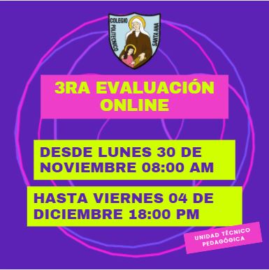 3ra Evaluación Online