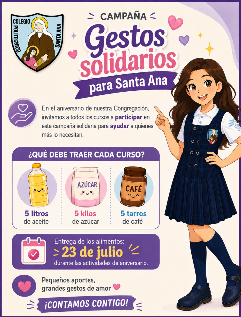 Campaña “ Gestos solidarios para Santa Ana “