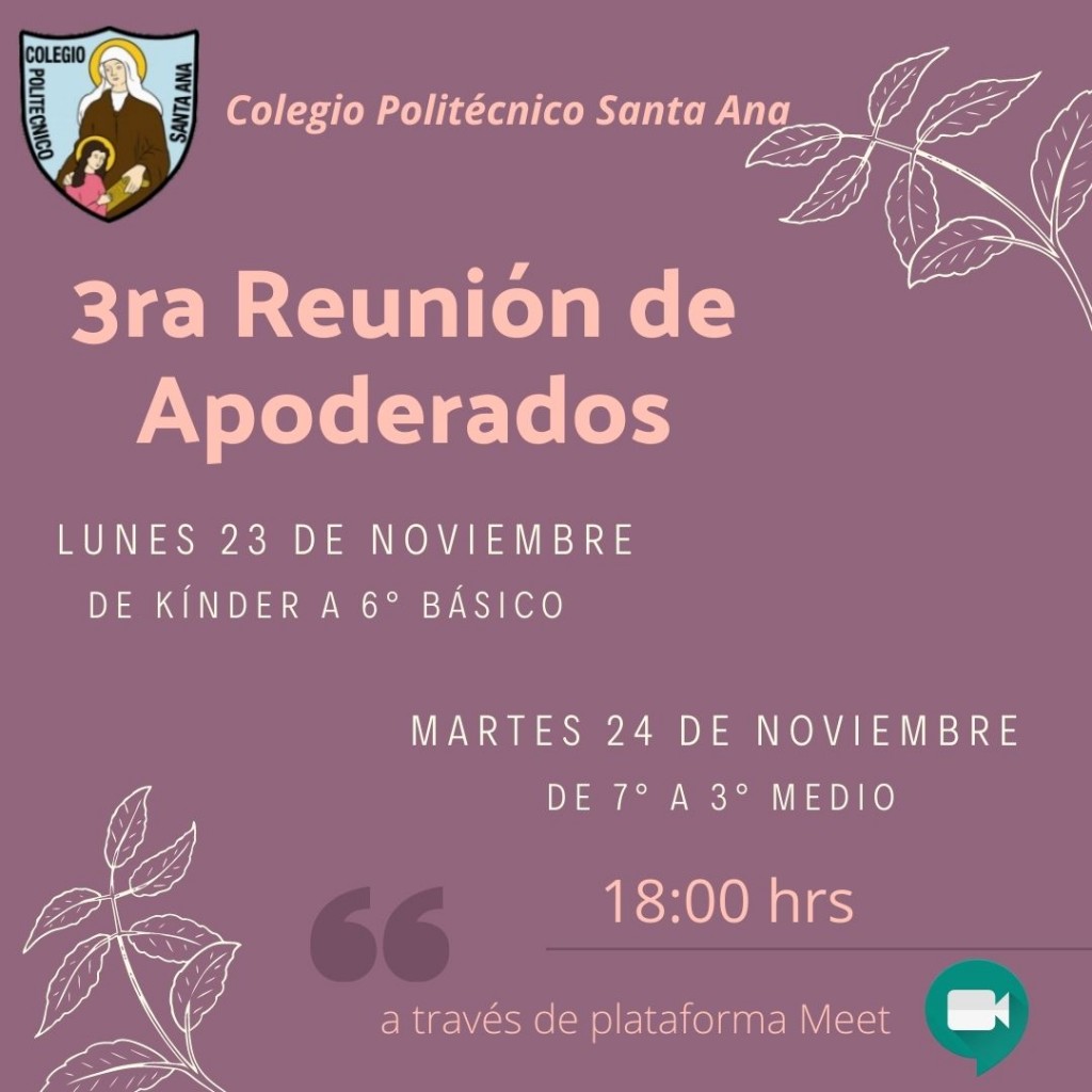 3ra Reunión de Apoderados