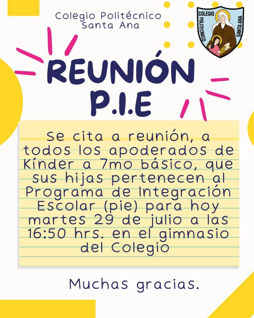 Reunión del Programa de Integración Escolar