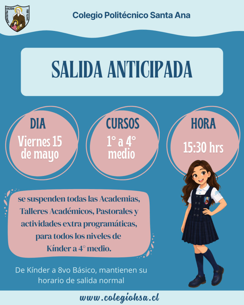 Salida Anticipada Viernes 15-05
