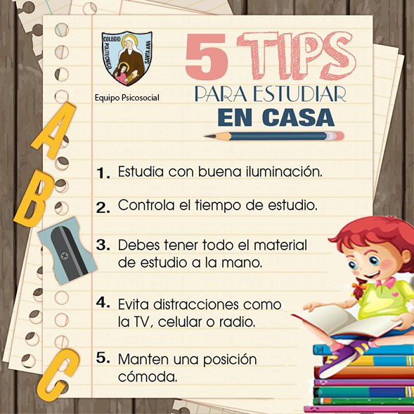 5 Tips para estudiar en casa