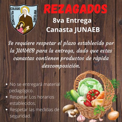 Rezagados - 8va entrega de canastas JUNAEB