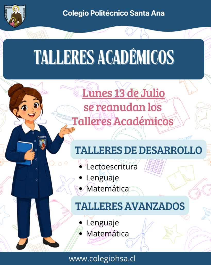 Reanudación de Talleres Académicos segundo semestre